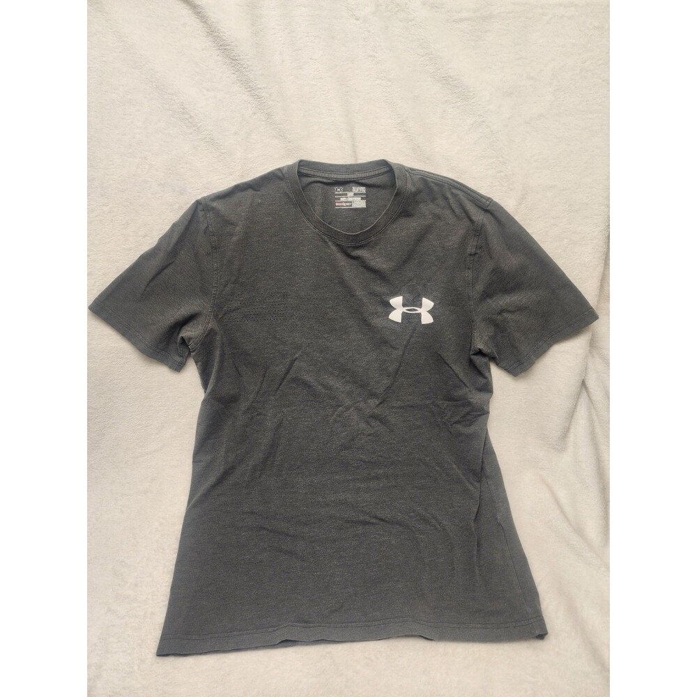 Underarmour Grey Heat Gear T Shirt Size With Logo Men S Cotton Feel